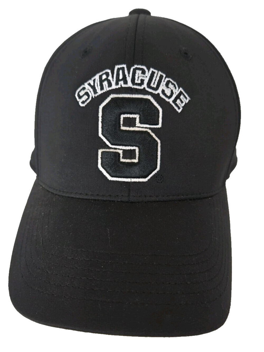 Top Of The World Syracuse Orange One Hat Cap Black Embroidered Logo Stretch Fit